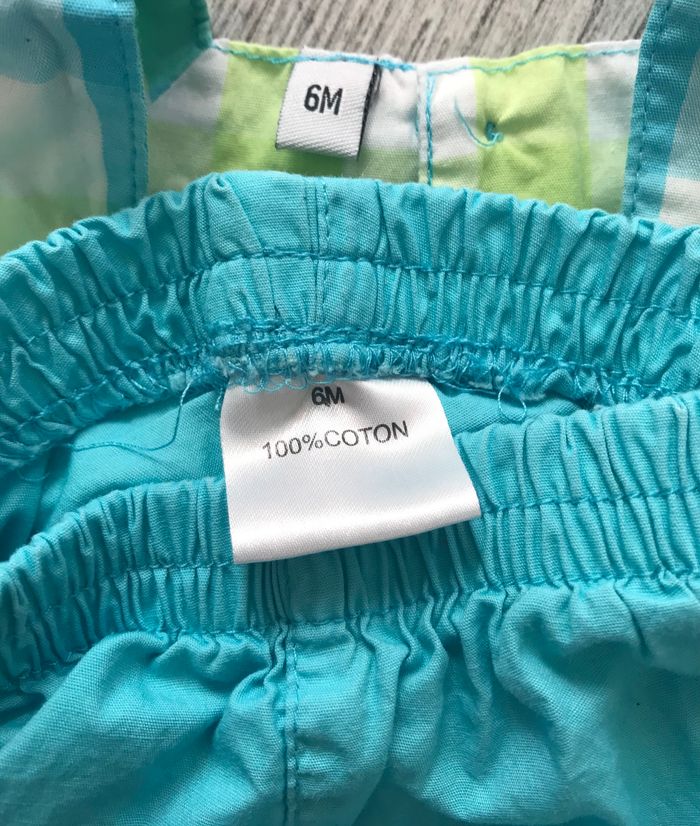 Ensemble été bleu 6 mois - photo numéro 3
