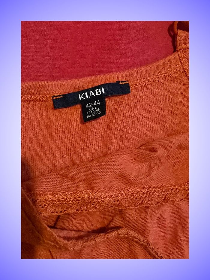 Débardeur Cache-cœur Orange Taille 42 44 XL XXL Kiabi - photo numéro 3