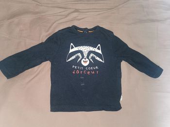 T shirt manches longues bleu