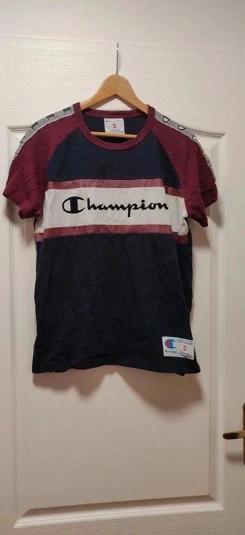 T-shirt marine et bordeaux Champion S