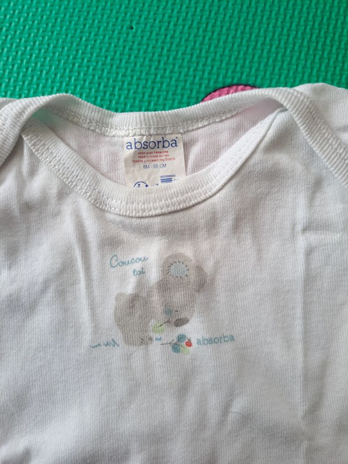 Lot 2 bodies ml Absorba 6m - photo numéro 5