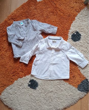 Lot de 2 chemises taille 6 mois (68cm)