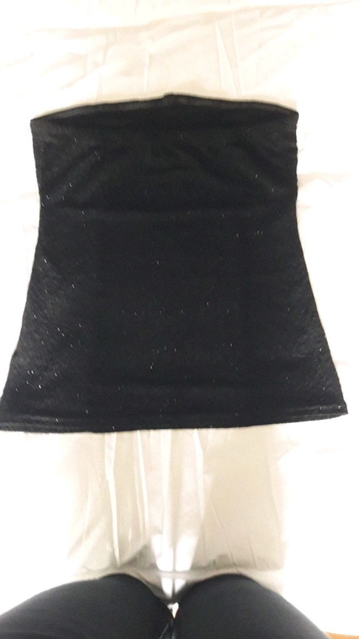 Bustier noir effet paillettes taille M - photo numéro 2