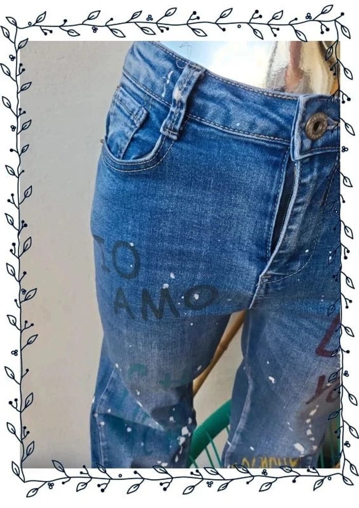 Jean version taché de peinture - photo numéro 2