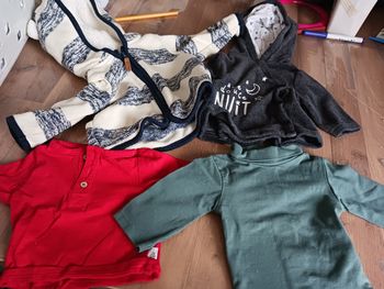 Lot vêtements 1 mois et 1 gilet naissance