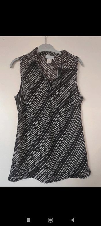 Blouse débardeur en voile transparente taille 40