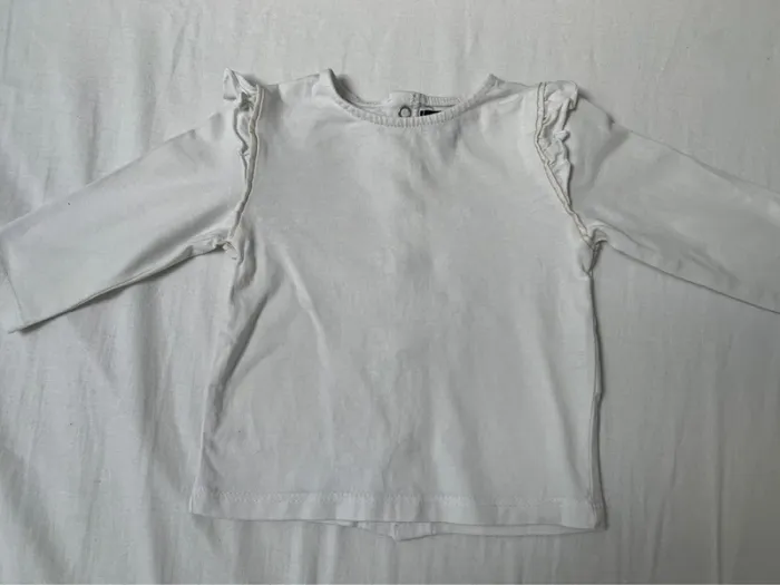 T-shirt manches longues à volants