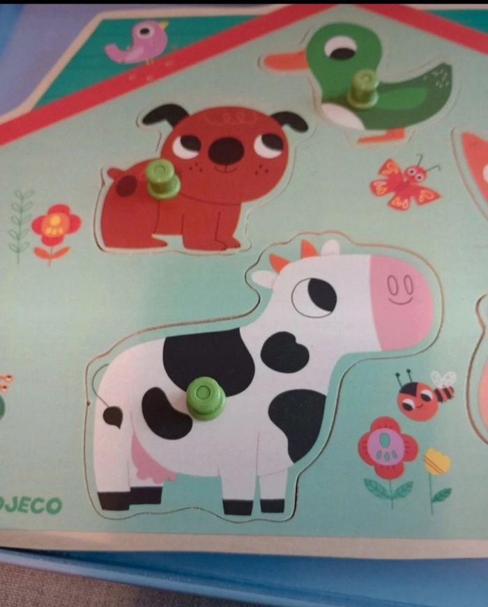 Super puzzle en bois  sonore ouaf woof de Djeco - photo numéro 2