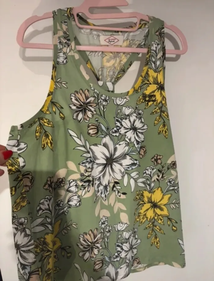 Débardeur fleuri Lee Cooper vert XL neuf - photo numéro 6