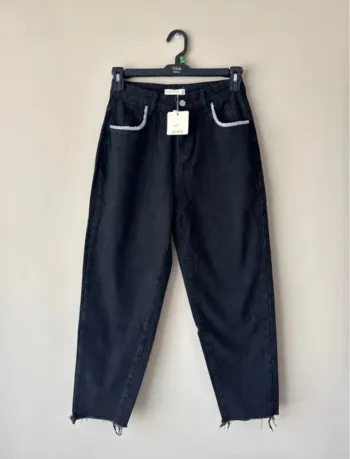 👖🌞Pantalon noir taille haute - L- neuf avec étiquette- Monique