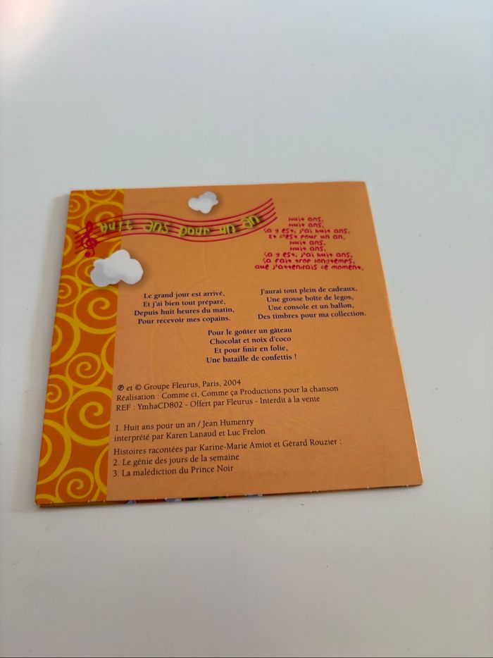 CD enfant - La chanson de mes 8 ans - Fleurus - photo numéro 2