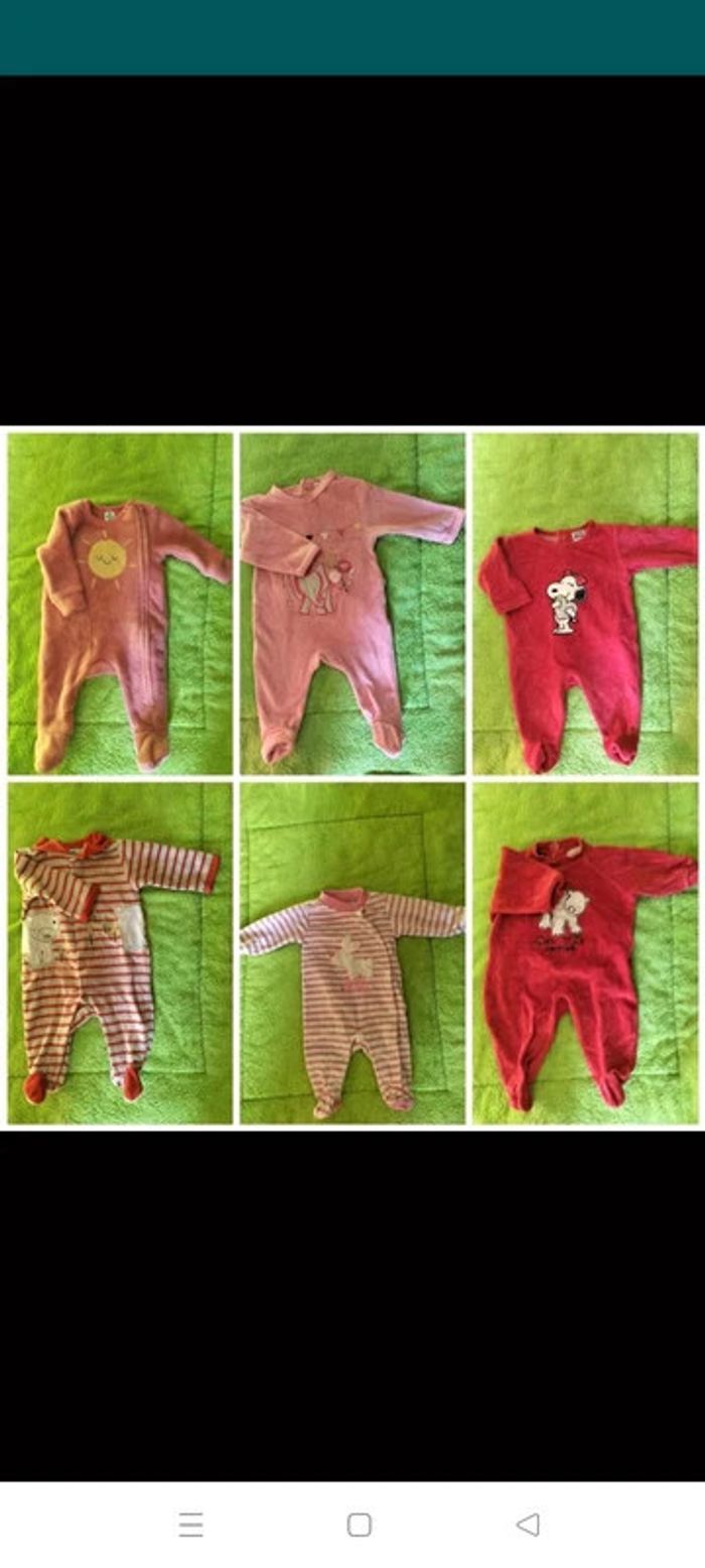 Lot de 6 pyjamas velours