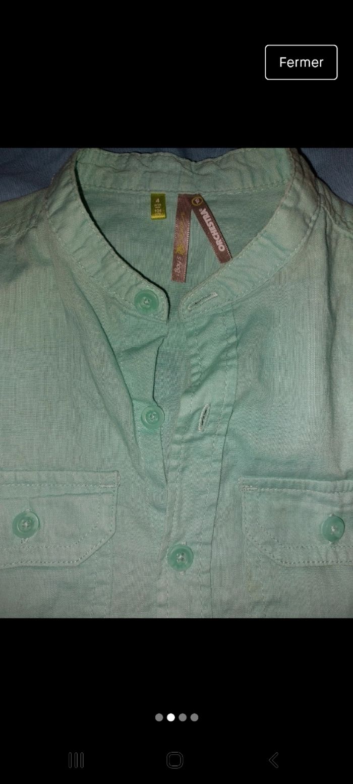 Chemise vert clair manche courte - photo numéro 2