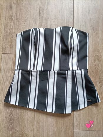 Bustier/ Top sans bretelles rayé Morgan T. 36