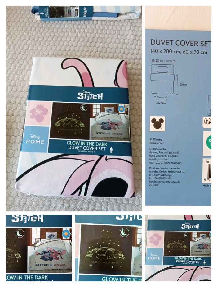 Parure de lit lumineuse Stitch et angél