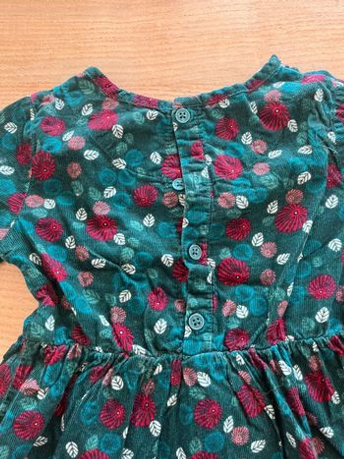 Robe verte velours Okaïdi 3 ans - photo numéro 2