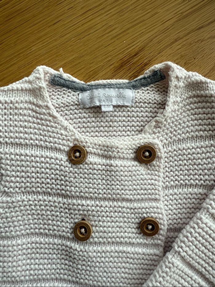 Cardigan pull gilet rose pale Cadet Rousselle - 6 mois - photo numéro 2