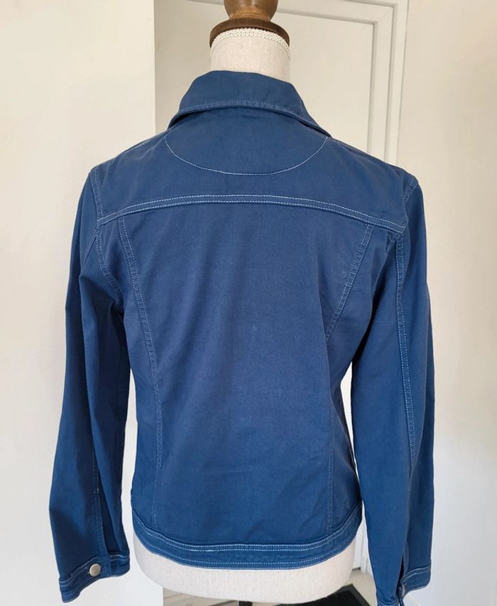 Veste en jean bleue pétrole Monoprix Taille 38 - photo numéro 5