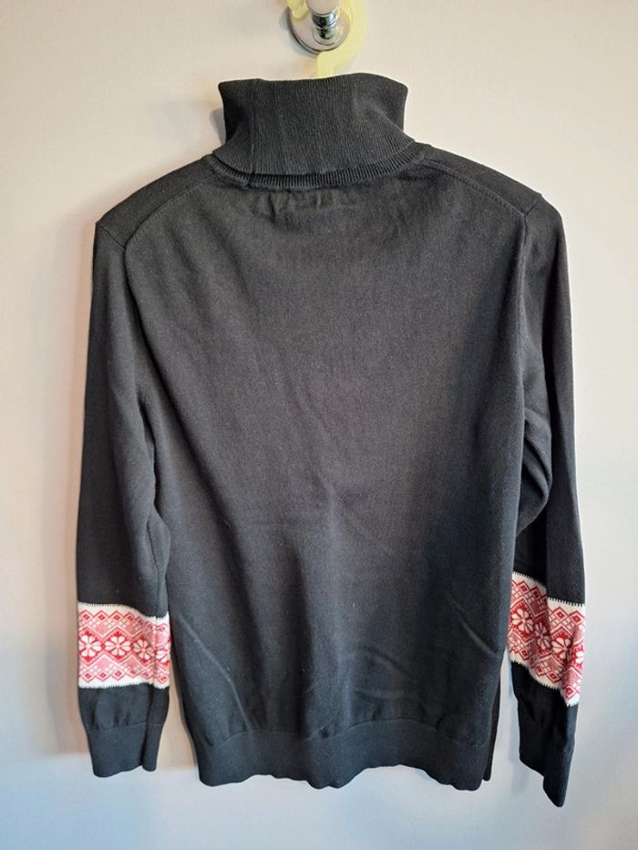 Pull col roulé tommy hilfiger vintage noir et rouge femme - taille M - photo numéro 8