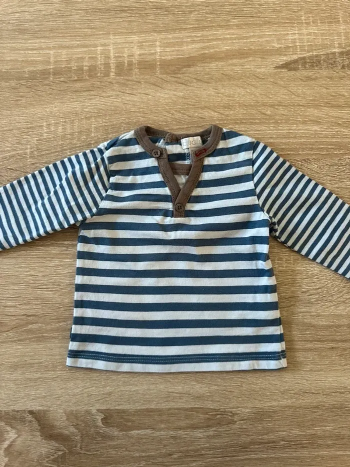 T-shirt manches longues à rayures