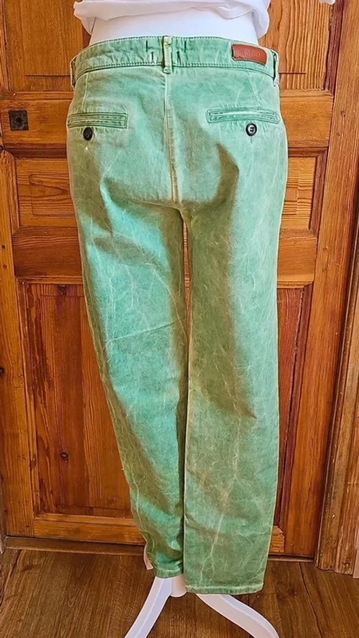 Pantalon Reiko Sandy vert taille 27 - photo numéro 2