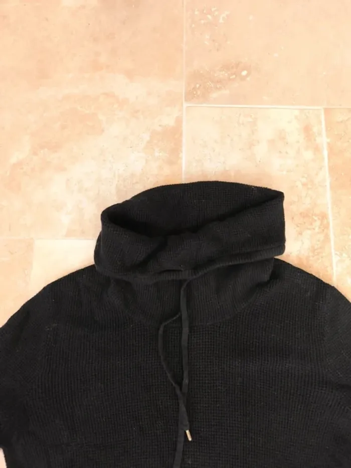 Pull Lauren Ralph Lauren femme M noir col roulé troué - photo numéro 3