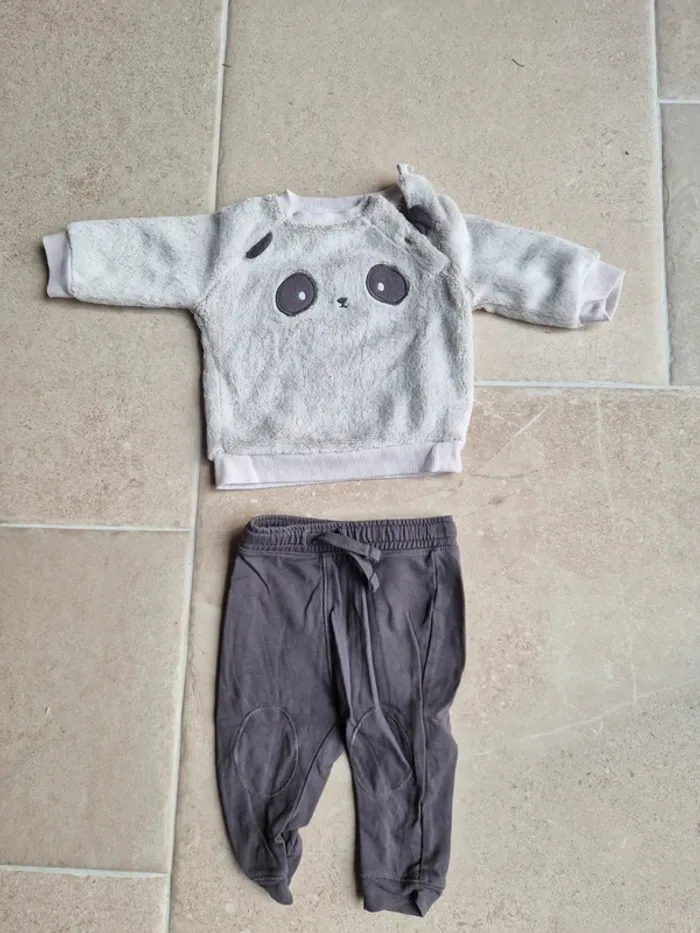 Ensemble panda garçon 6 mois