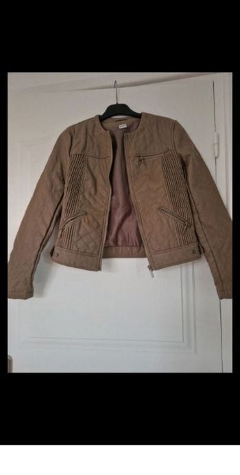 Veste similicuir marron