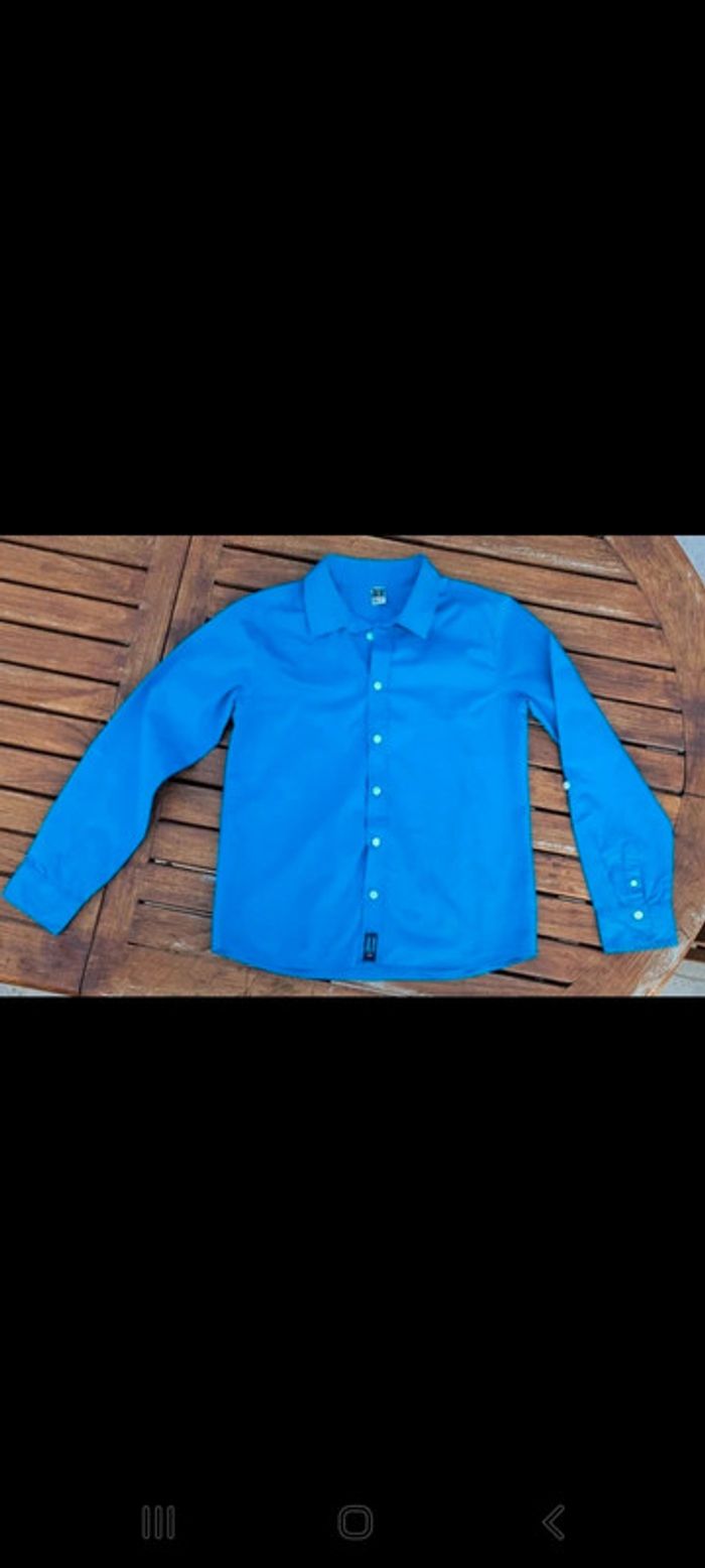 Chemise unie bleu Tape à l'œil taille 12 ans