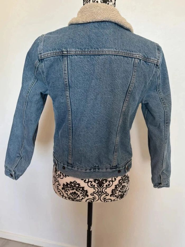 Veste en jeans bleu délavé femme taille S - photo numéro 5