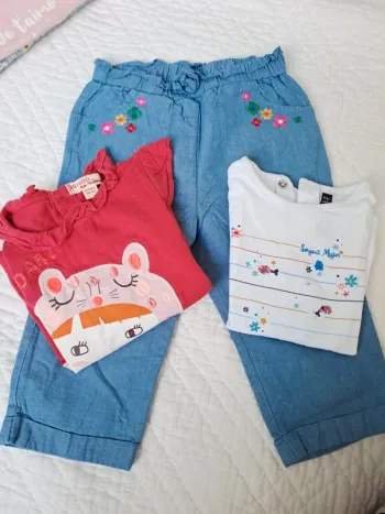 Pantalon et tee-shirt 12 mois - Printemps