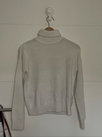 Pull blanc col roulé XXS