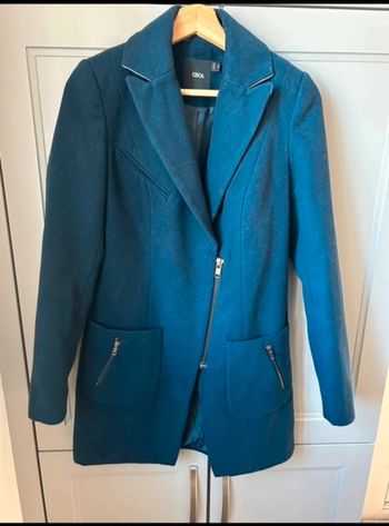 Manteau mi long asos bleu marine