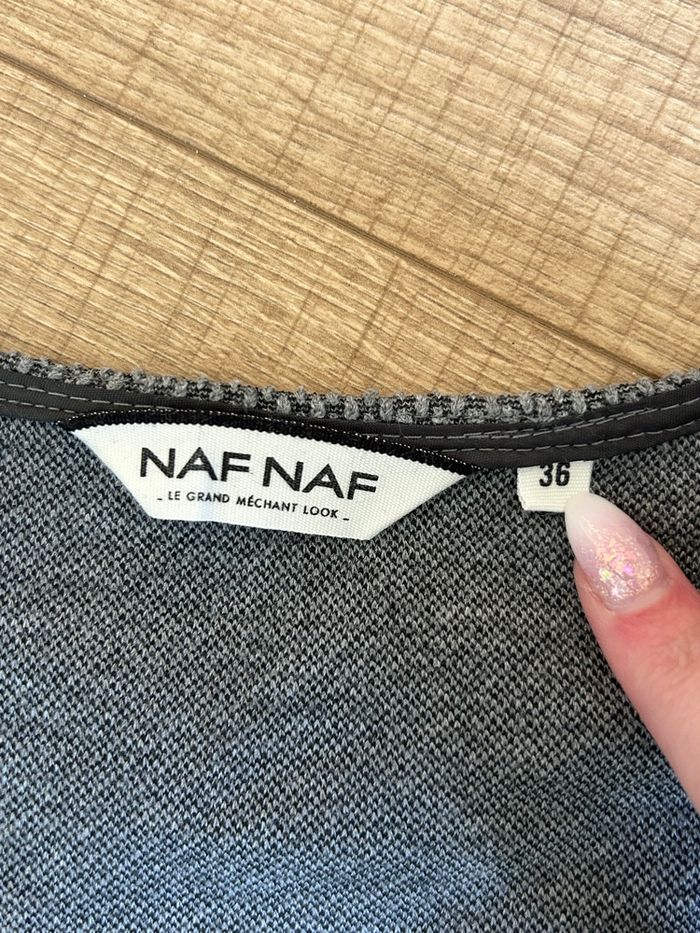 Robe grise à manches courtes Naf Naf taille 36 jamais portée - photo numéro 9