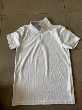 Polo blanc La Halle, taille M, très bon état