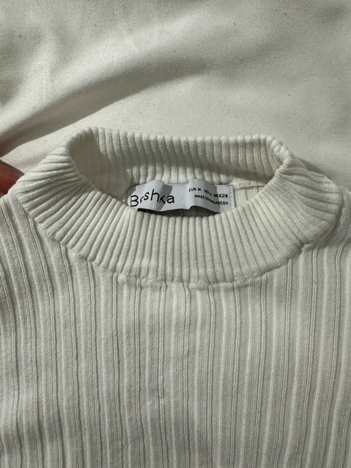 Pull blanc femme bershka - photo numéro 2