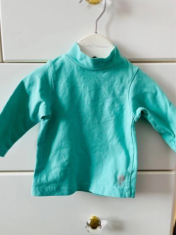 Col roulé sous pull bébé fille 6 mois