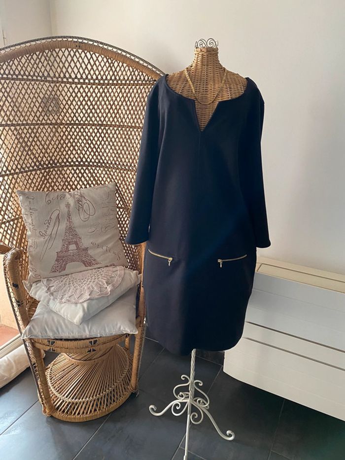 Robe noire vintage style Courrege taille S