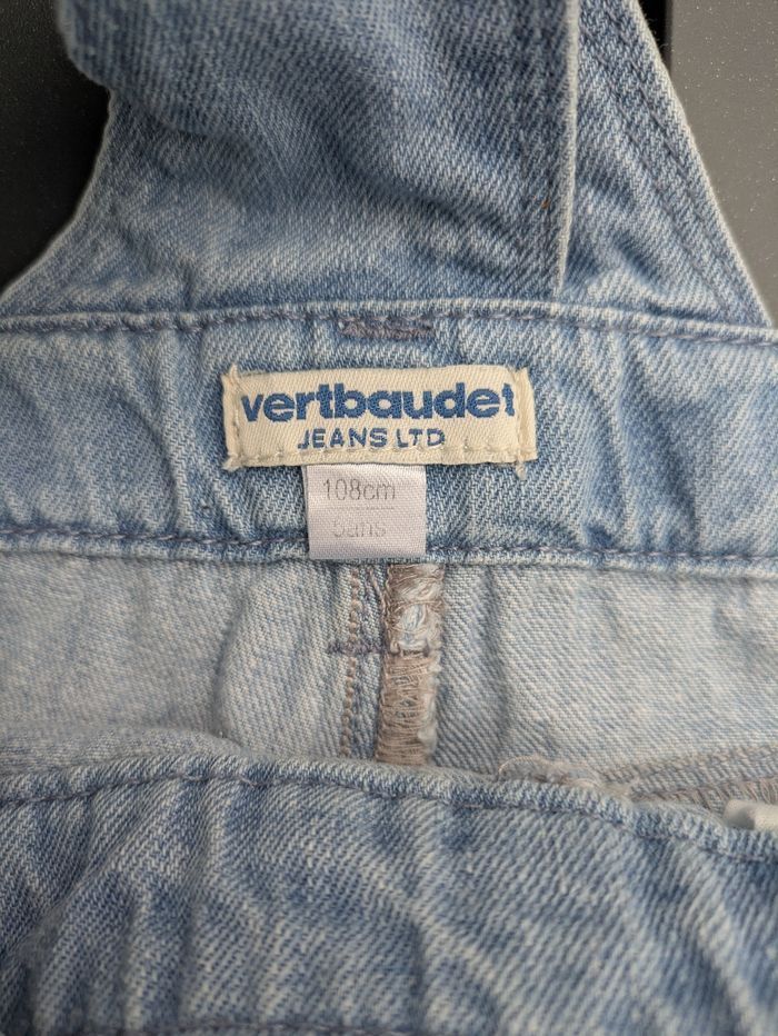 Salopette jean short été courte fille 5 ans - photo numéro 5