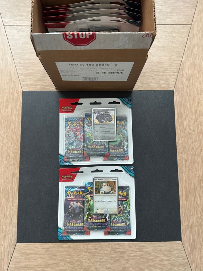 Pokémon Lot Deux Tripack Mascarade Crépusculaire Écarlate et Violet EV06  Neuf Français