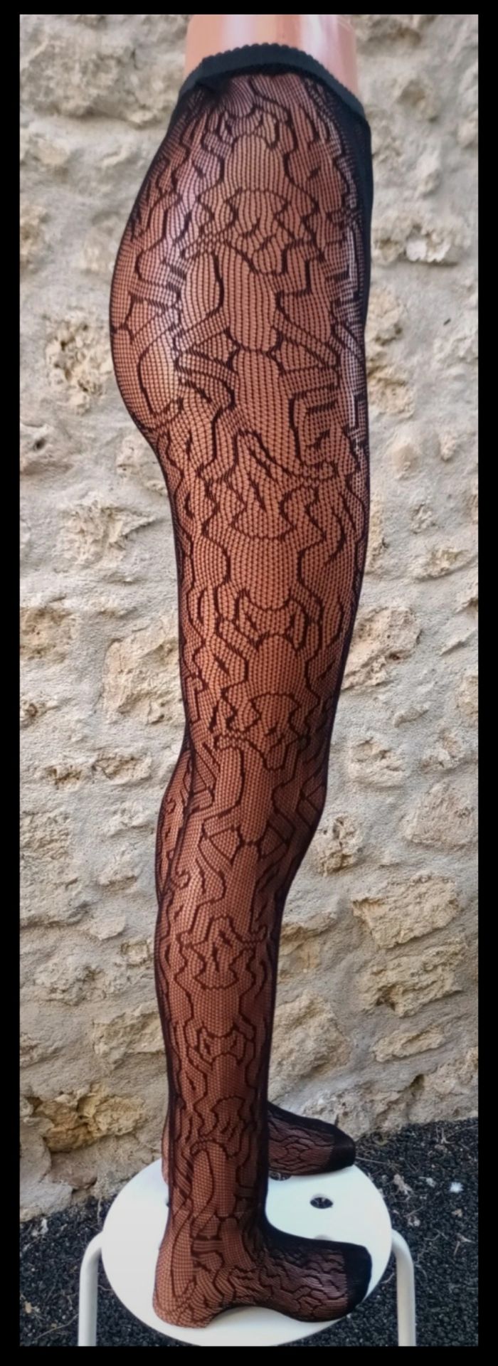 Collant résille motif fantaisie - photo numéro 4
