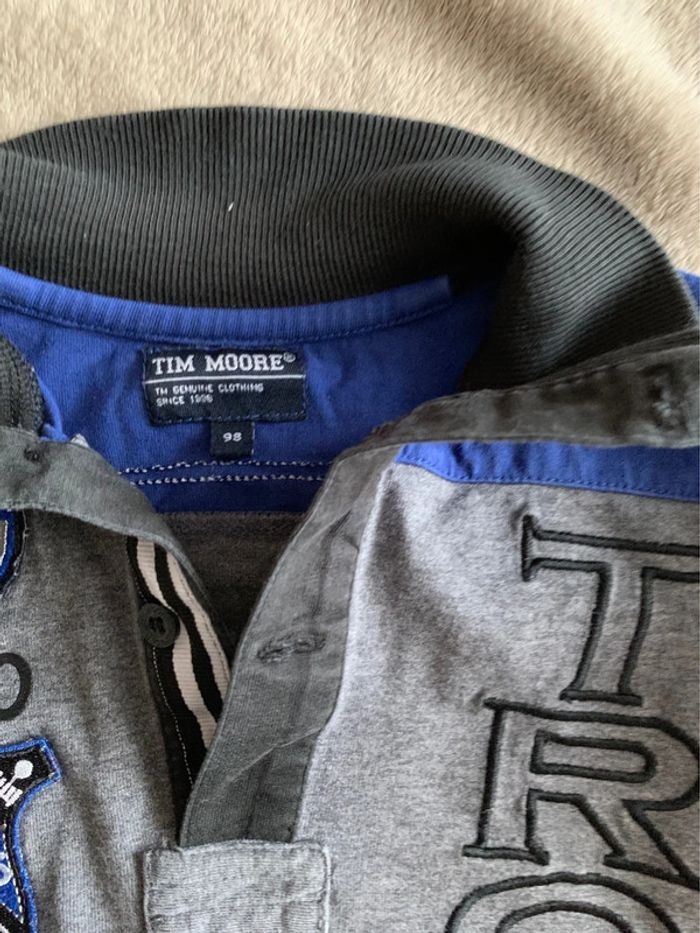 Teeshirt manches longues t98 gris bleu tim Moore - photo numéro 2