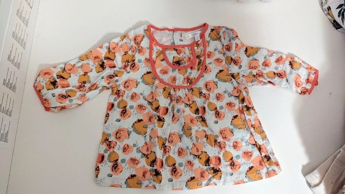 Blouse manches longues Orange 12 Mois - photo numéro 2