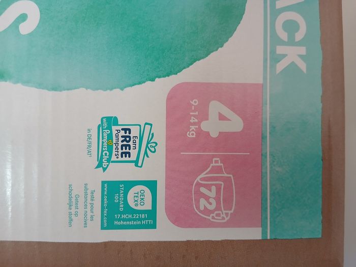 72 couches pampers harmonie t4 - photo numéro 2