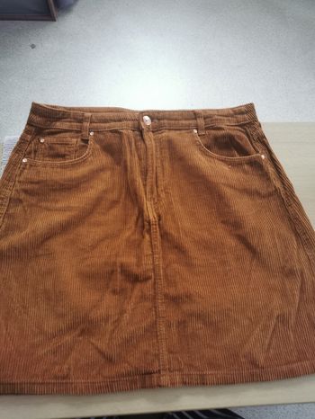 Jupe velours camel