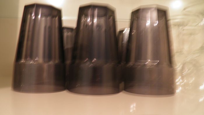 Lot de 6 verres en plastique noir