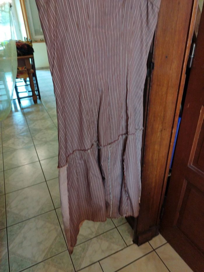 Robe rose rayures patchwork vintage L/40 y2k - photo numéro 12