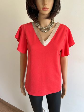 Blouse rose et dorée à manches courtes LolaLiza taille S jamais portée