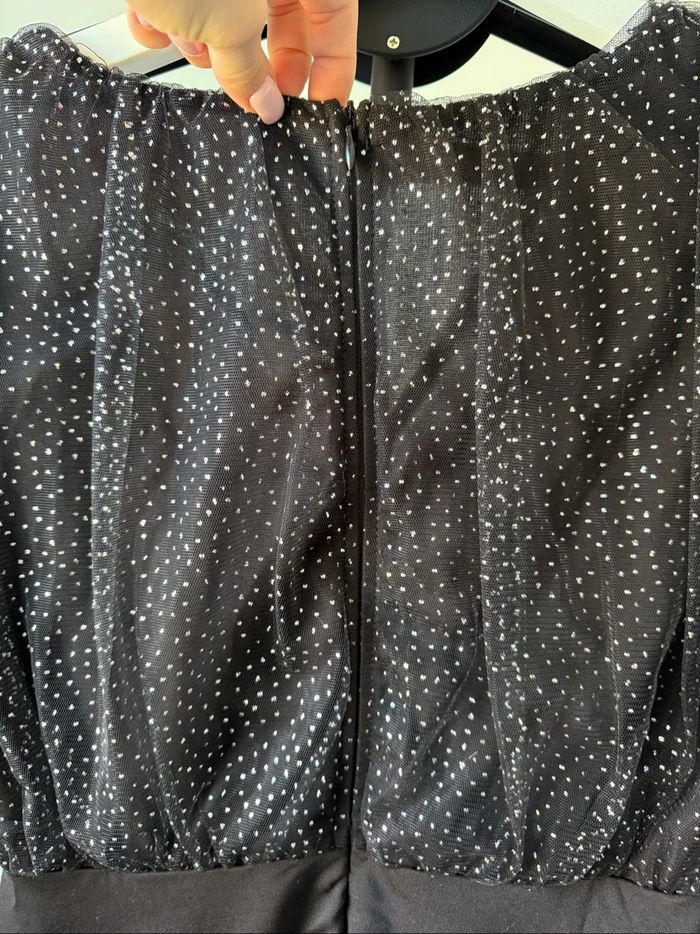 Robe noir à paillettes à manche longues transparente S - photo numéro 8
