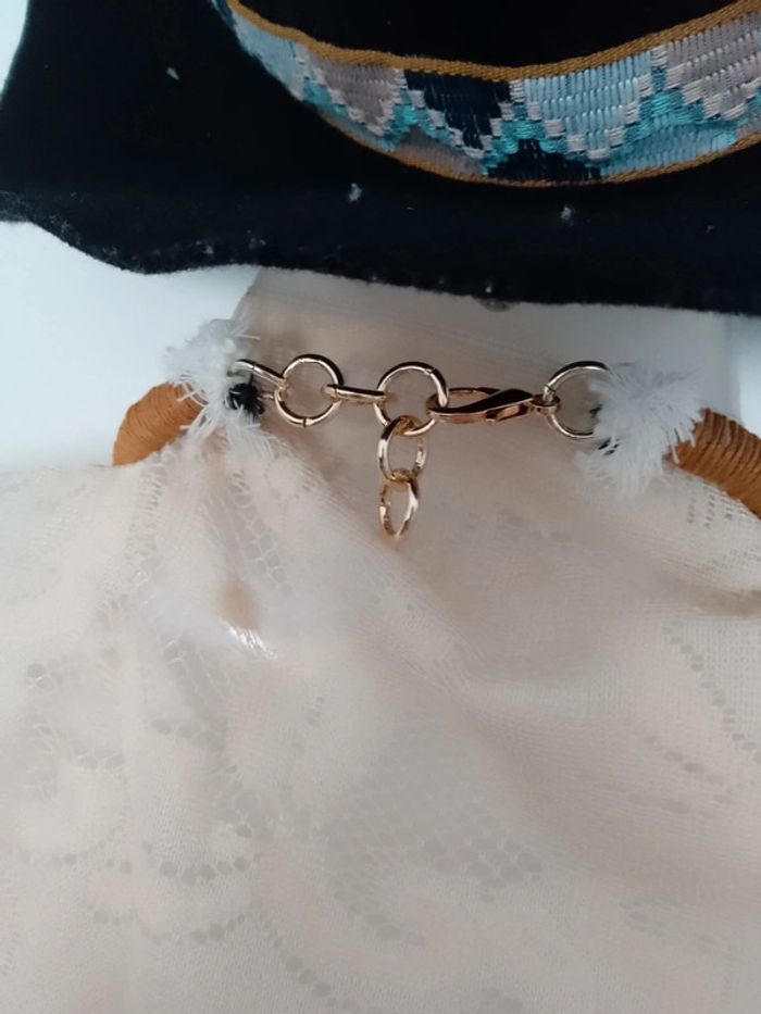 Collier boho ethnique bohème en pierres naturelles et bois - photo numéro 2